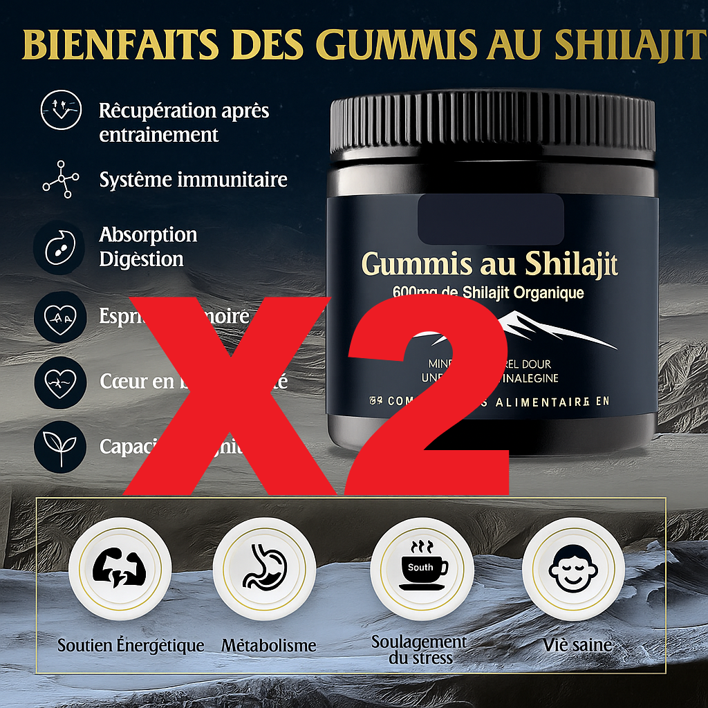 Gummis au Shilajit – 600mg d’énergie pure